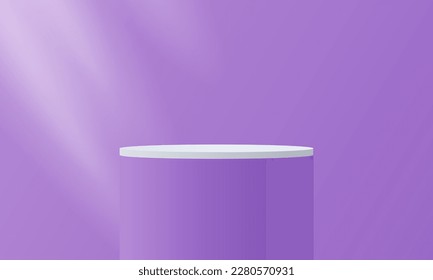 3d background products display podium. background vector 3d rendering with podium. stand to show cosmetic product on podium 3d. Stage showcase on pedestal display purple background studio