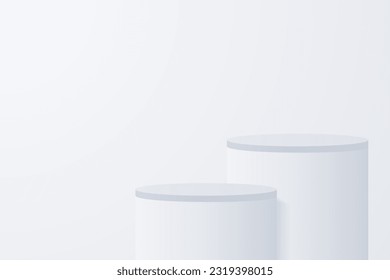 3 quinquies productos de fondo muestran podio. representación 3d del vector de fondo con podio. se presenta producto cosmético en el podio 3d. Muestra de escenario en el estudio de fondo blanco para pantalla peatonal