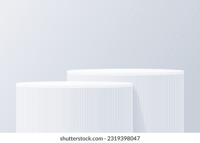 3 quinquies productos de fondo muestran podio. representación 3d del vector de fondo con podio. se presenta producto cosmético en el podio 3d. Muestra de escenario en el estudio de fondo blanco para pantalla peatonal