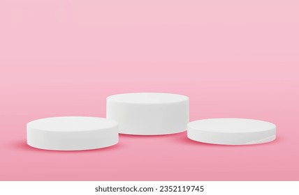 Los productos de fondo 3d muestran la escena del podio con plataforma geométrica. representación 3d del vector de fondo con podio.