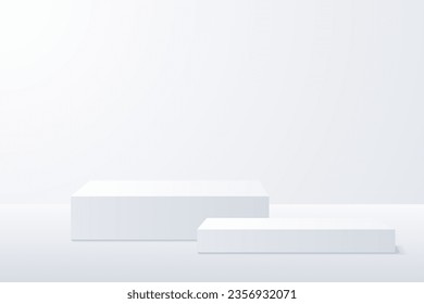 3 quinquies productos de fondo muestran podio. representación 3d del vector de fondo con podio. se presenta producto cosmético en el podio 3d. Muestra de escenario en el estudio de fondo peatonal de color beige