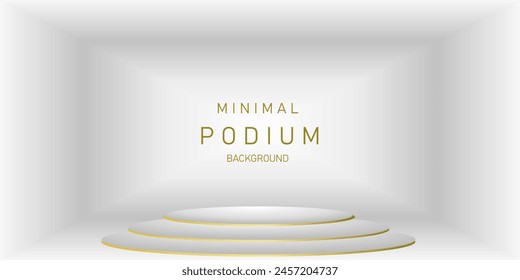 3d background products display podium scene. background vector 3d render with podium. stand to show cosmetic product. Stage showcase on pedestal display silver