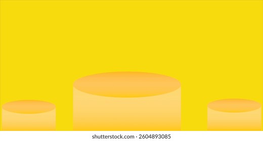 3d background products display podium scene with geometric platform. background vector 3d rendering with podium. stand to show cosmetic products. Stage showcase on pedestal display beige studio