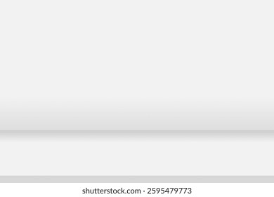 3d background products display white scene with platform. Minimal 3d shelf. Room in the 3d. White Background,Studio Wall Room with Shadow. Abstract grey background. Empty room with spotlight effect.