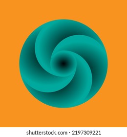 3D background and round shape logo