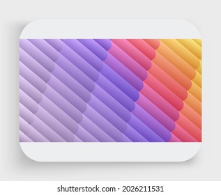 Líneas simétricas rayadas en el fondo 3D. Resumen de fondo con efecto dinámico. Afiche de diseño creativo con gradientes vibrantes. Ilustración vectorial para publicidad, marketing o presentación. 