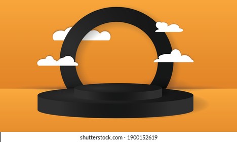 3D background vector rendering. podium design illustration. product display stand. Templates for design, presentation, advertising, etc.