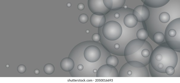 3d fondo con bolas volumétricas para crear una cubierta en un estilo de moda. Textura gris de formas geométricas con lugar para texto.