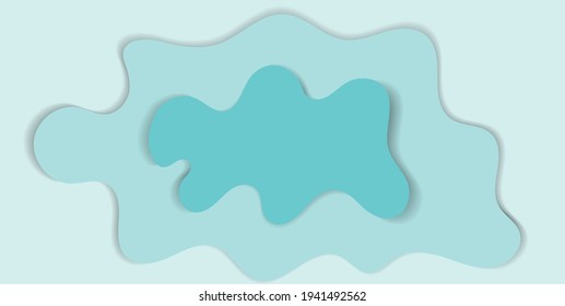 3 d fondo con olas del mar, plantilla para salpicar. El azul, el marrón y el amarillo son los tonos pastel de moda para los ambientes estivales.