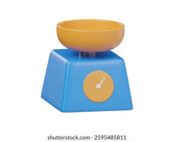  3d balence scale icon isolated