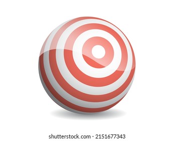 3D ball abstract vector illustration. Pattern sphere modern design. Round shape globe isolated on white background.