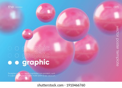 3D ball render composition. Esp10 vector.