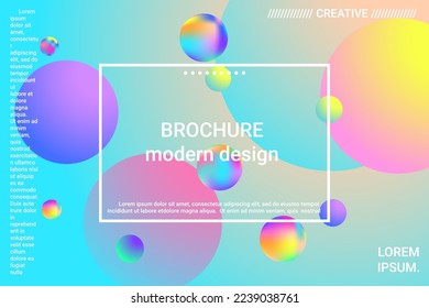 Gradientes de forma de bola 3d para el diseño de la decoración. Ilustración vectorial 3d. Concepto creativo. Fondo geométrico mínimo. Gradiente colorido. Hermoso fondo de espacio colorido.