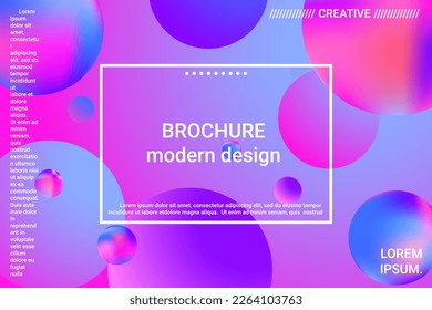 Gradientes de forma de bola 3d para el diseño de la decoración. Ilustración vectorial 3d. Concepto creativo. Fondo geométrico mínimo. Gradiente colorido. Hermoso fondo de espacio colorido.