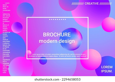 Gradientes de forma de bola 3d para el diseño de la decoración. Ilustración vectorial 3d. Concepto creativo. Fondo geométrico mínimo. Gradiente colorido. Hermoso fondo de espacio colorido.