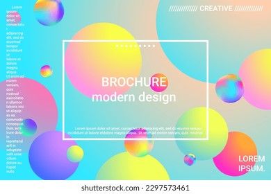 3D-Kugelformen für Dekorationsdesign. 3D-Vektorgrafik. Kreatives Konzept. Minimaler geometrischer Hintergrund. Farbverlauf. Schöner bunter Raumhintergrund.