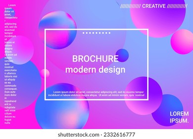 3D-Kugelformen für Dekorationsdesign. 3D-Vektorgrafik. Kreatives Konzept. Minimaler geometrischer Hintergrund. Farbverlauf. Schöner bunter Raumhintergrund.