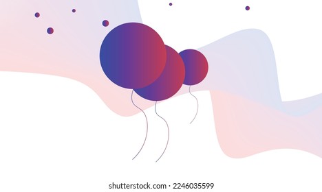 3D-Ballons auf dem Weltraum 