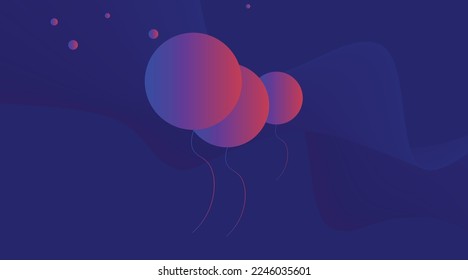 3D balloons on the space 