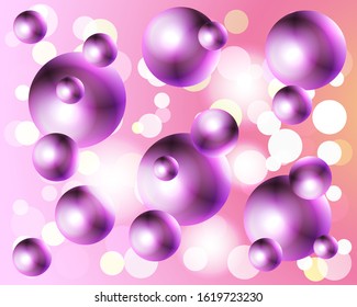 3D balls of blue colors background
