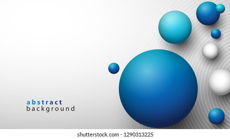 3d balls vector background