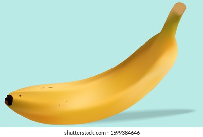 3D banana vector icon. Realistic illustration of banana