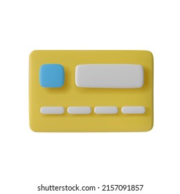 3d bank card. Isolated vector object for payment