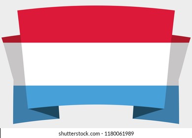 A 3D Banner with the Country Flag of  Luxembourg