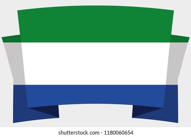 A 3D Banner with the Country Flag of  Sierra Leone