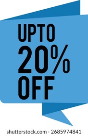 Anuncio 3D para hasta un 20% de descuento en ventas