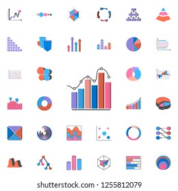 3D bar chart icon. Charts & Diagramms icons universal set for web and mobile