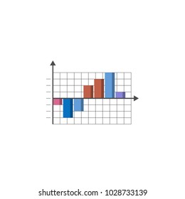 3D bar chart icon. Element of colored charts and diagrams for mobile concept and web apps. Icon for website design and development, app development. Premium icon on white background