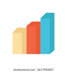 3D Bar Chart Icon. Stock Illustration
