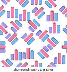3D bar charticon in pattern style. One of Charts & Diagramms collection icon can be used for UI, UX