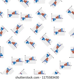3D bar charticon in pattern style. One of Charts & Diagramms collection icon can be used for UI, UX