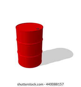 3d barrel. Isolated on white background. Vector illustration.
