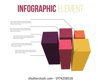 3d Bars information infographic element