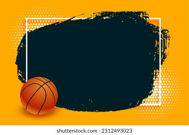 3d basketball championship sporty background with text space vector