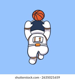 Personagem de jogador de basquete 3D de uniforme, saltando para atirar aro, adequado para esportes e conteúdo de fitness.