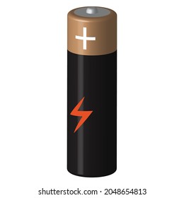 3d Battery Cell Isolated On White Stock Vector (Royalty Free ...