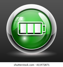 3D Battery icon button
