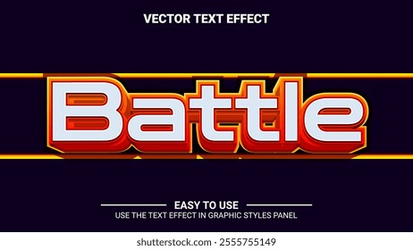 3d battle editable text effect