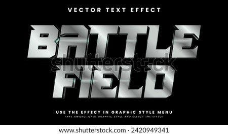 3D battle field comic cartoon game editable text effect Template