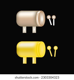 3d beduk, suitable for icons on Islamic celebrations such as holidays, the month of Ramadan and so on