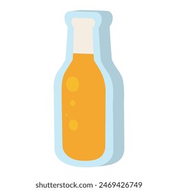 3D Beer glass icon Flat design Vector illustration