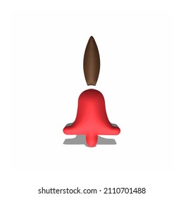 3d bell icon design illustration