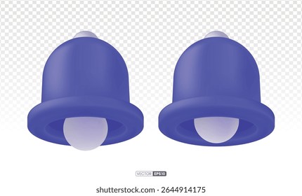 3D bell and notification icon