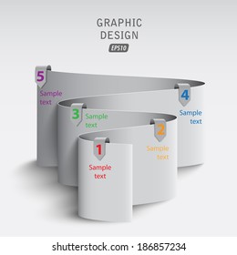 3d bend paper with data / step by step