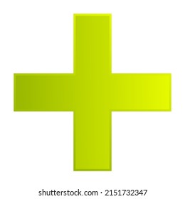3d bevel cross as healthcare, first-aid, emergency response and as aid as a general symbol. Ambulance, paramedic, hospital and clinic symbol, icon