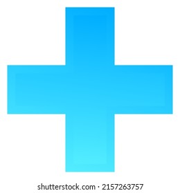 3d bevel cross as healthcare, first-aid, emergency response and as aid as a general symbol. Ambulance, paramedic, hospital and clinic symbol, icon